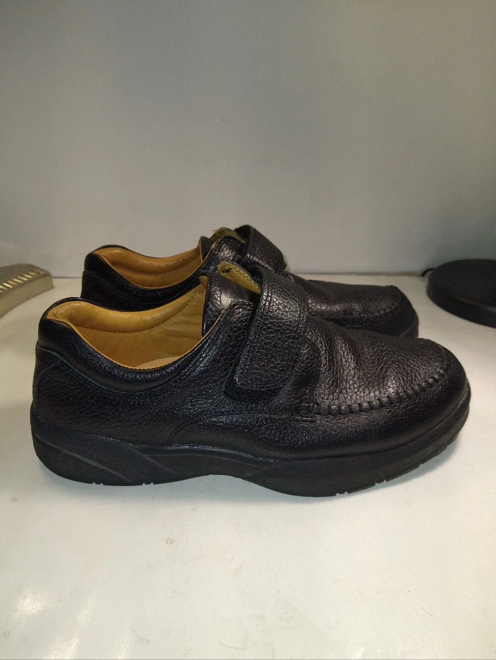 Dr Comfort Scott 9210 Black Leather Orthopedic Diabetic Shoes Men's sz 9.5W.